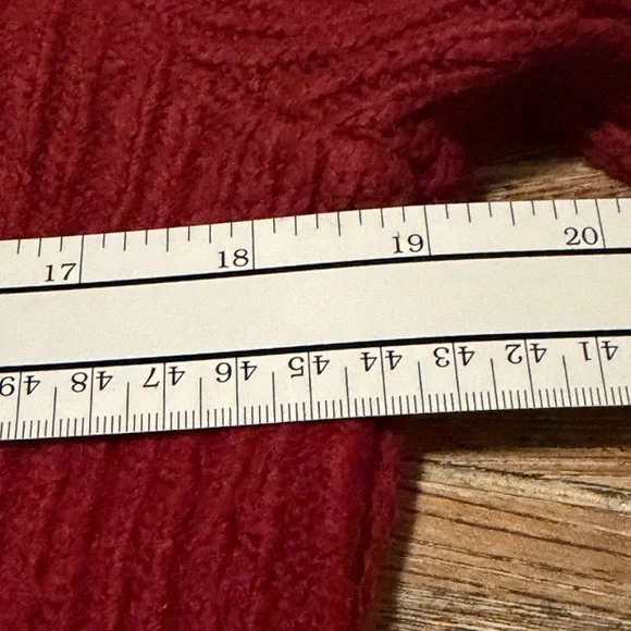 Loft large cable knit sweater women’s sienna orange brown burgundy wool blend - Picture 5 of 9